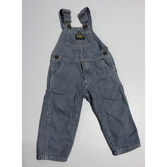 OshKosh B’gosh Other - Vintage OshKosh Overalls Railroad Stripe Vestbak USA Made Denim 2T